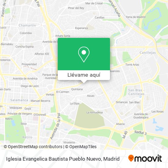 Mapa Iglesia Evangelica Bautista Pueblo Nuevo