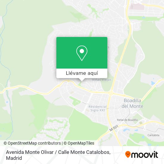 Mapa Avenida Monte Olivar / Calle Monte Catalobos
