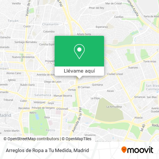 Mapa Arreglos de Ropa a Tu Medida