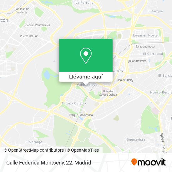 Mapa Calle Federica Montseny, 22