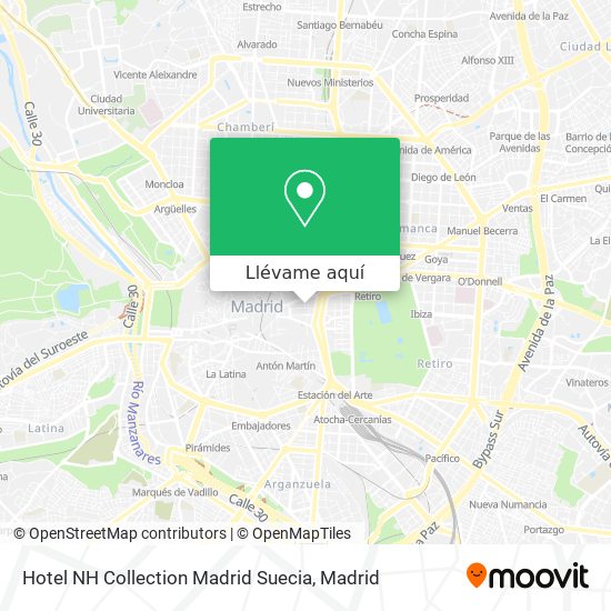 Mapa Hotel NH Collection Madrid Suecia