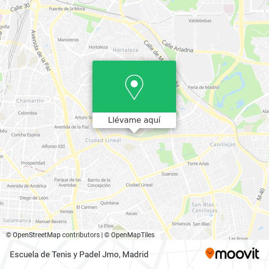 Mapa Escuela de Tenis y Padel Jmo