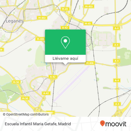 Mapa Escuela Infantil Maria Getafe