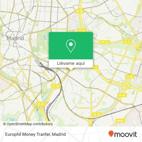 Mapa Europhil Money Tranfer