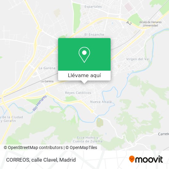 Mapa CORREOS, calle Clavel