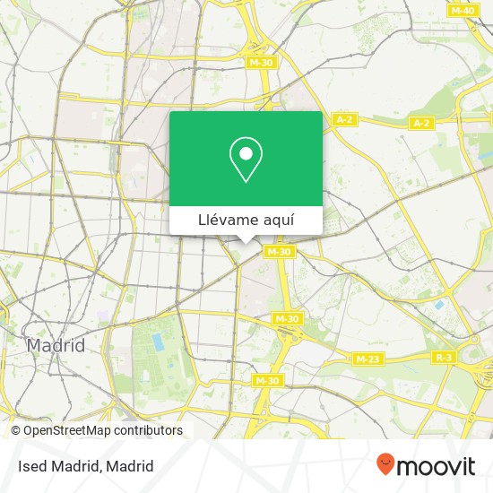 Mapa Ised Madrid