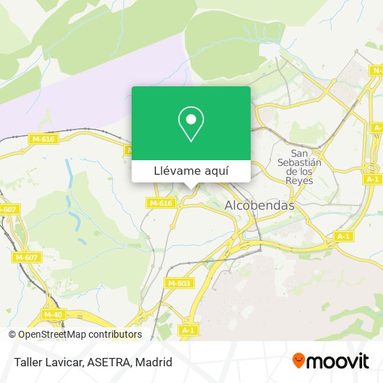 Mapa Taller Lavicar, ASETRA
