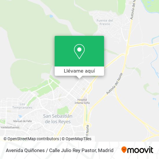 Mapa Avenida Quiñones / Calle Julio Rey Pastor
