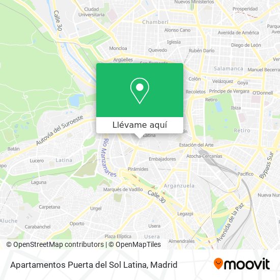 Mapa Apartamentos Puerta del Sol Latina
