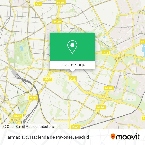 Mapa Farmacia, c. Hacienda de Pavones