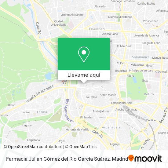 Mapa Farmacia Julian Gómez del Rio García Suárez