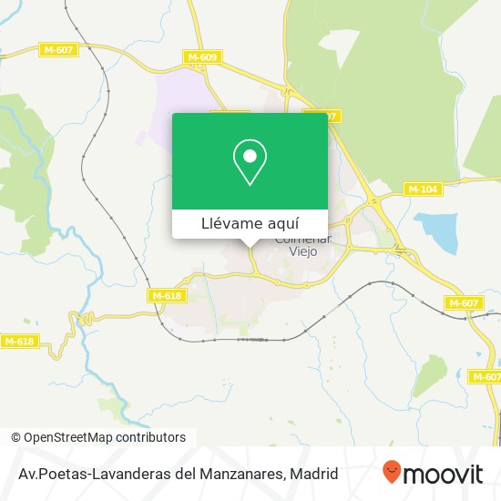 Mapa Av.Poetas-Lavanderas del Manzanares