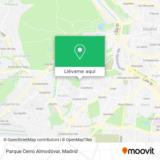 Mapa Parque Cerro Almodóvar