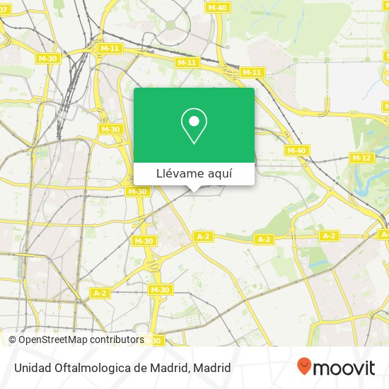 Mapa Unidad Oftalmologica de Madrid