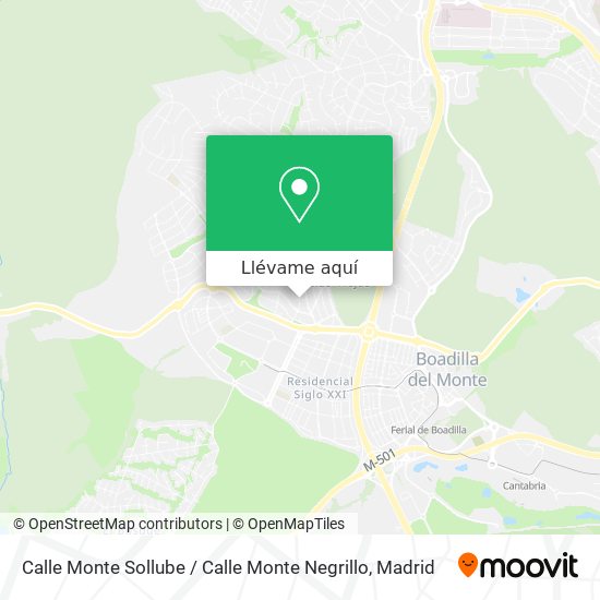 Mapa Calle Monte Sollube / Calle Monte Negrillo
