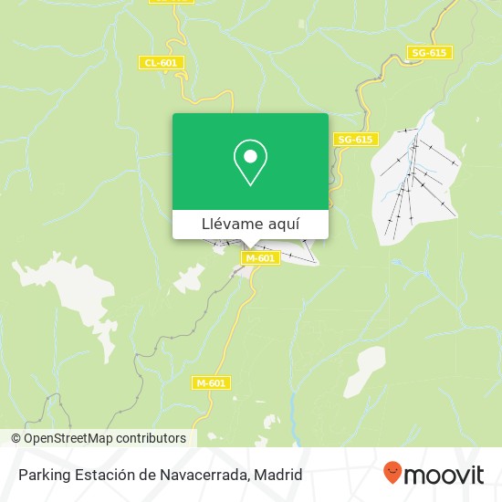 Mapa Parking Estación de Navacerrada