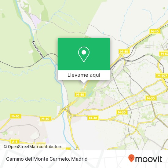 Mapa Camino del Monte Carmelo