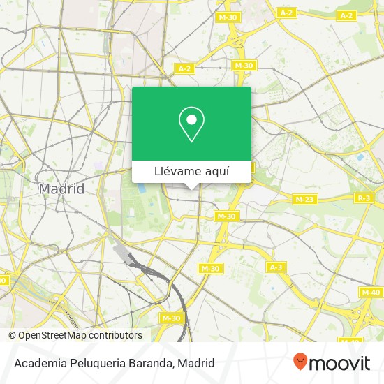 Mapa Academia Peluqueria Baranda