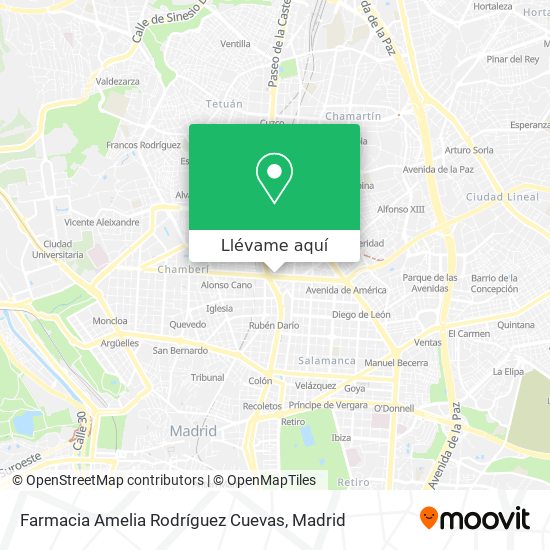 Mapa Farmacia Amelia Rodríguez Cuevas