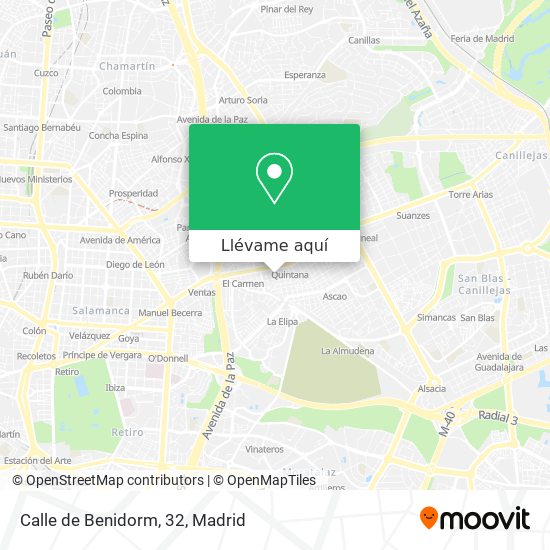 Mapa Calle de Benidorm, 32