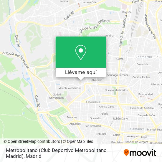 Mapa Metropolitano (Club Deportivo Metropolitano Madrid)