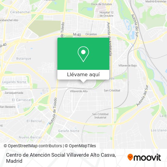 Mapa Centro de Atención Social Villaverde Alto Casva