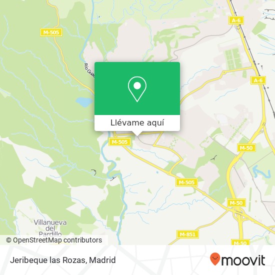 Mapa Jeribeque las Rozas