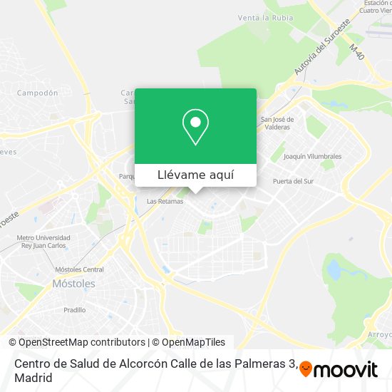 Mapa Centro de Salud de Alcorcón Calle de las Palmeras 3