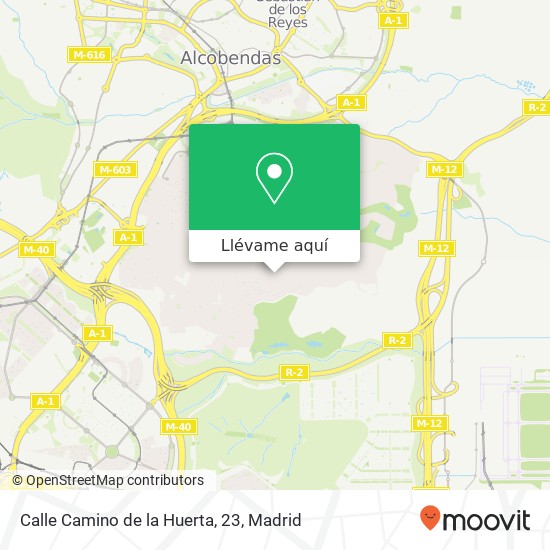 Mapa Calle Camino de la Huerta, 23