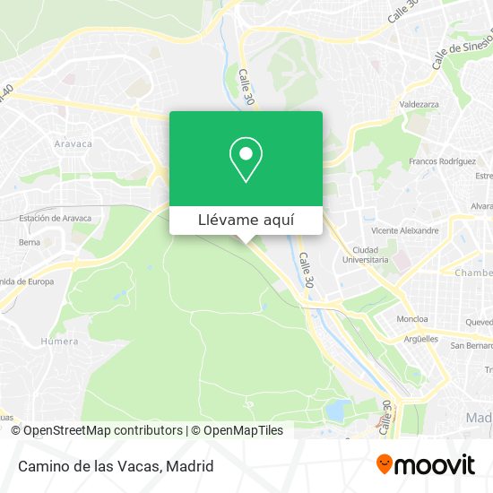 Mapa Camino de las Vacas