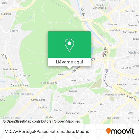 Mapa V.C. Av.Portugal-Paseo Extremadura