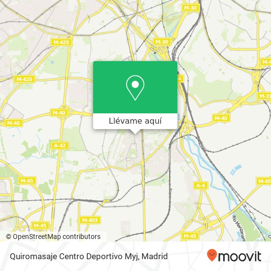 Mapa Quiromasaje Centro Deportivo Myj