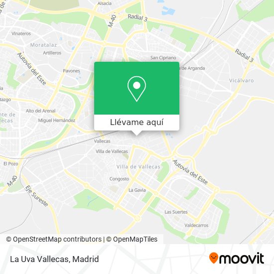 Mapa La Uva Vallecas