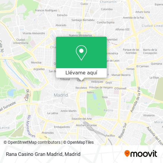 Mapa Rana Casino Gran Madrid