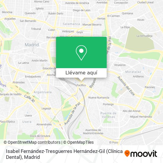 Mapa Isabel Fernández-Tresguerres Hernández-Gil (Clínica Dental)