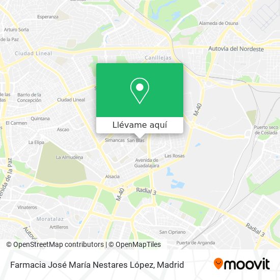Mapa Farmacia José María Nestares López