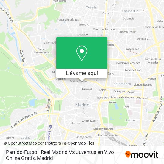 Mapa Partido-Futbol: Real Madrid Vs Juventus en Vivo Online Gratis