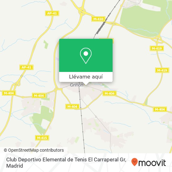 Mapa Club Deportivo Elemental de Tenis El Carraperal Gr