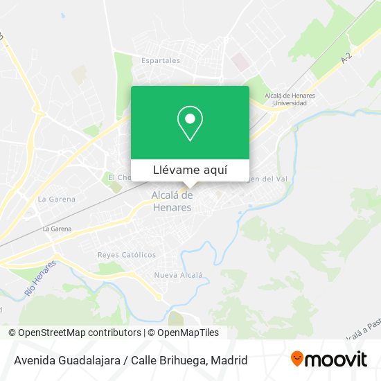 Mapa Avenida Guadalajara / Calle Brihuega