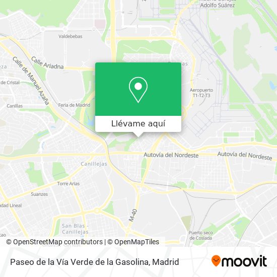 Mapa Paseo de la Vía Verde de la Gasolina