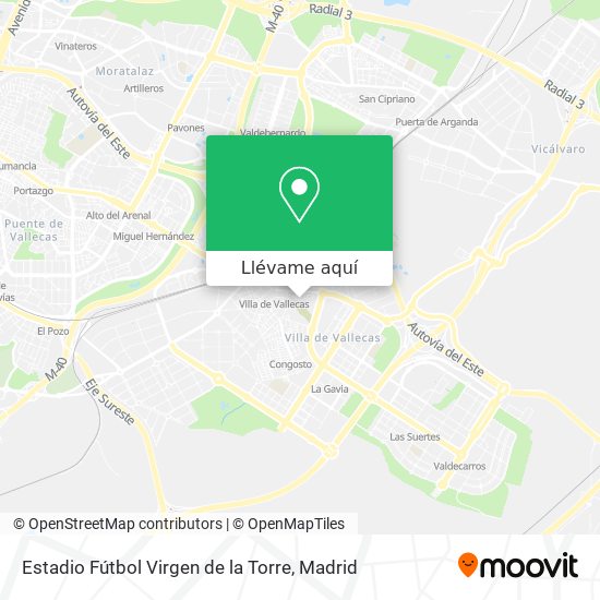 Mapa Estadio Fútbol Virgen de la Torre