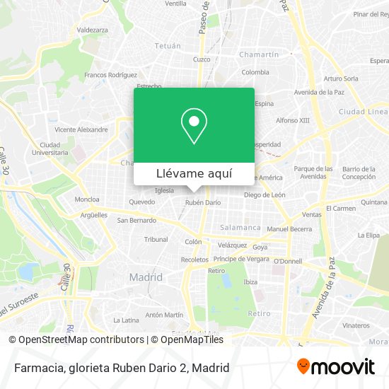 Mapa Farmacia, glorieta Ruben Dario 2
