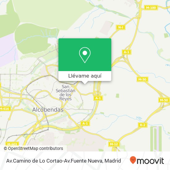 Mapa Av.Camino de Lo Cortao-Av.Fuente Nueva