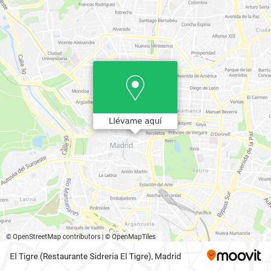 Mapa El Tigre (Restaurante Sidreria El Tigre)