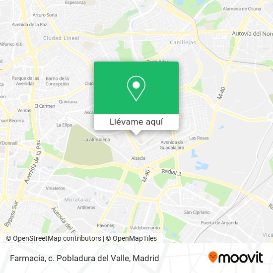 Mapa Farmacia, c. Pobladura del Valle
