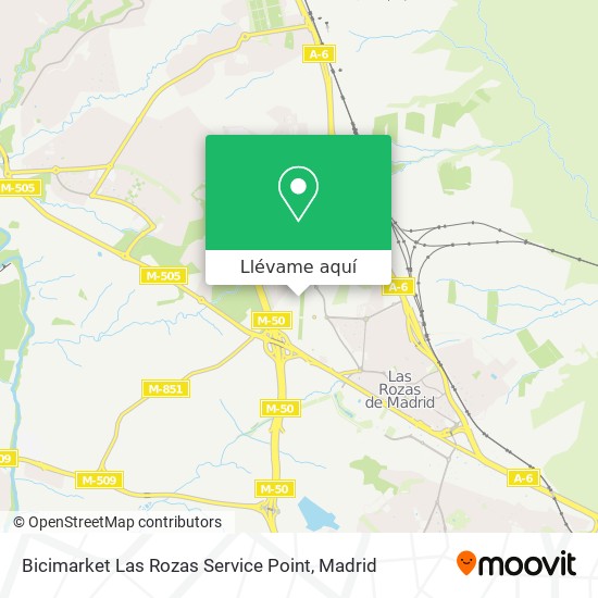 Mapa Bicimarket Las Rozas Service Point