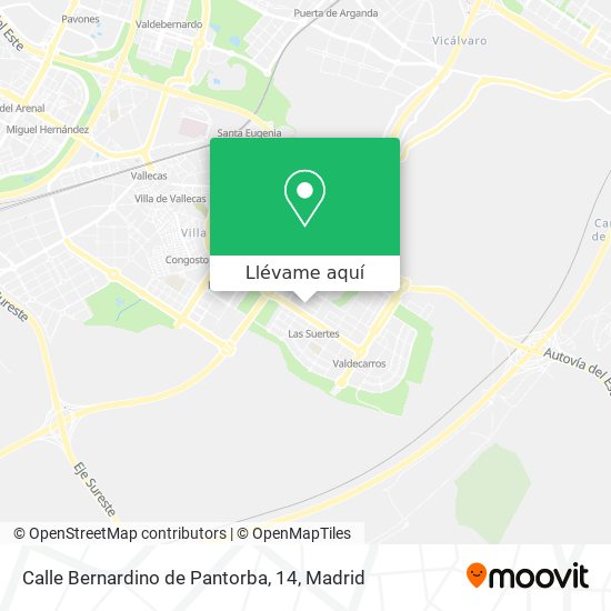 Mapa Calle Bernardino de Pantorba, 14