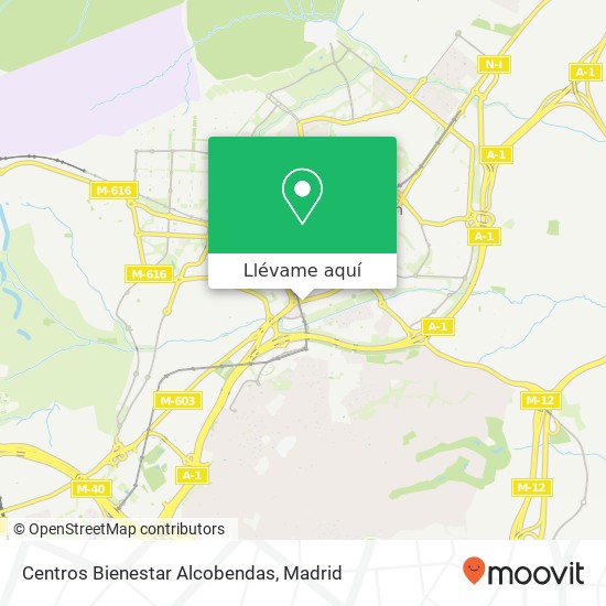 Mapa Centros Bienestar Alcobendas