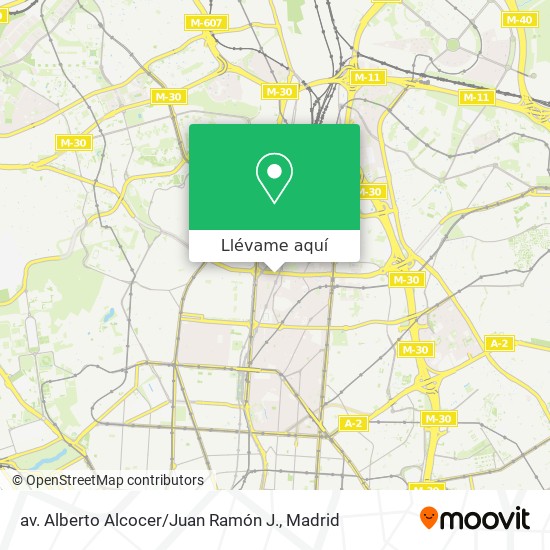 Mapa av. Alberto Alcocer / Juan Ramón J.