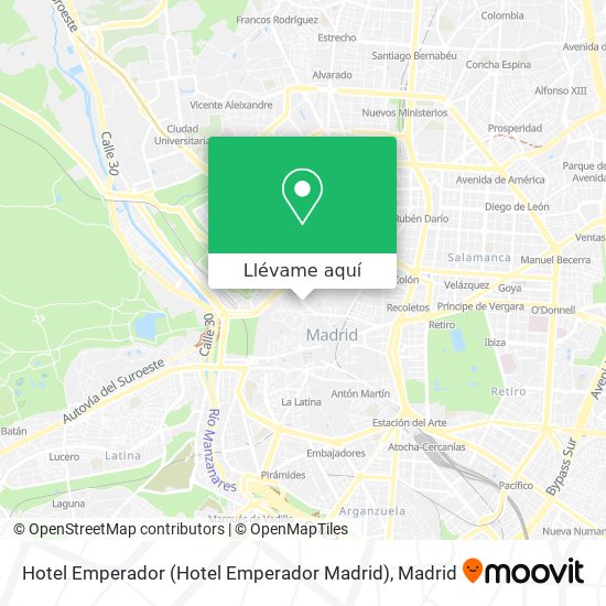 Mapa Hotel Emperador (Hotel Emperador Madrid)